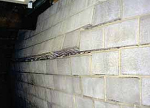 bowed concrete wall