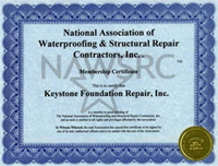 certificate for basement waterproofing and structural repair